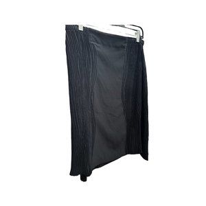 Issey Miyake Black semi pleated skirt